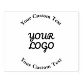 Voeg Logo Eenvoudig bewerkbaar ontwerp toe Rubberstempel (Afrduk)