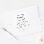 Voeg Logo eenvoudige elegante schoonheidsindustrie Ronde Sticker (Envelop)