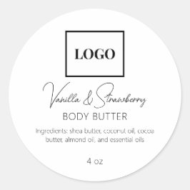 Voeg Logo eenvoudige elegante schoonheidsindustrie Ronde Sticker