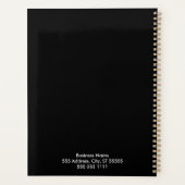 Voeg Logo eenvoudige, moderne, zwarte, aangepaste  Planner (Achterkant)