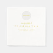 Voeg Logo Elegant Gold White Custom Text toe Servet (Voorkant)