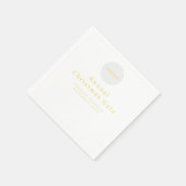Voeg Logo Elegant Gold White Custom Text toe Servet (Hoek)