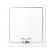 Voeg Logo elegante stijlvolle lijnnaam toe Aangepa Notitieblok (Voorkant)