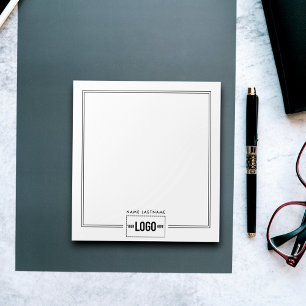 Voeg Logo elegante stijlvolle lijnnaam toe Aangepa Notitieblok