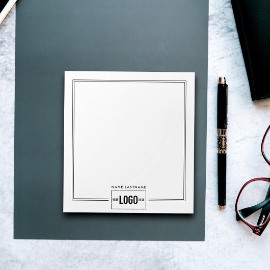 Voeg Logo elegante stijlvolle lijnnaam toe Aangepa Notitieblok