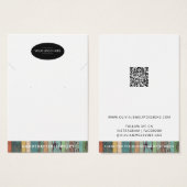 Voeg Logo en QR Code Ketting Oorbel Display Kaart  (Voorkant /achterkant)