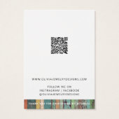 Voeg Logo en QR Code Ketting Oorbel Display Kaart  (Achterkant)
