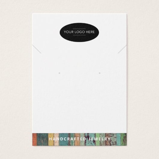 Voeg Logo en QR Code Ketting Oorbel Display Kaart  (Voorkant)