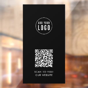 Voeg Logo en Uw Kleur van de Code QR van de Websit Raamsticker