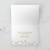 Voeg Logo Faux Glitter Gold Confetti Happy Birthda Kaart (Binnen)
