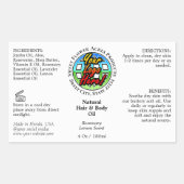 Voeg Logo flesetiket 4oz of oliedruppelproduct toe Rechthoekige Sticker (Voorkant)