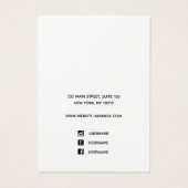 Voeg Logo Four Hole Earring Display toe Visitekaartje (Achterkant)