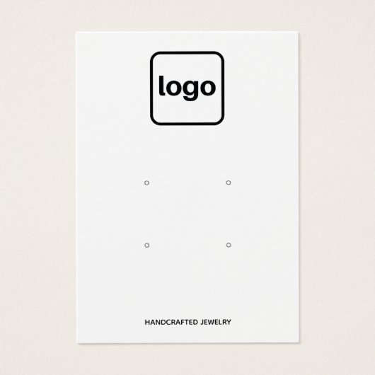 Voeg Logo Four Hole Earring Display toe Visitekaartje (Voorkant)