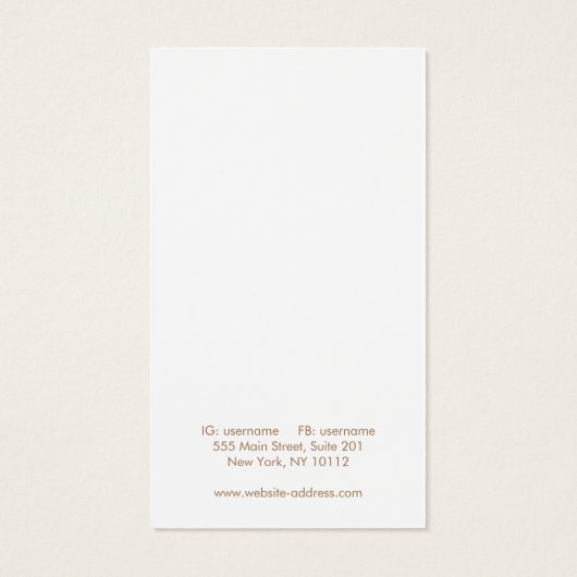 Voeg Logo Gold Border Oorspronkelijke Display Kaar Visitekaartje (Achterkant)