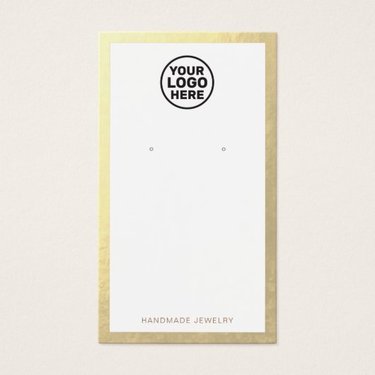 Voeg Logo Gold Border Oorspronkelijke Display Kaar Visitekaartje (Voorkant)