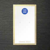 Voeg Logo Gold Border Oorspronkelijke Display Kaar Visitekaartje