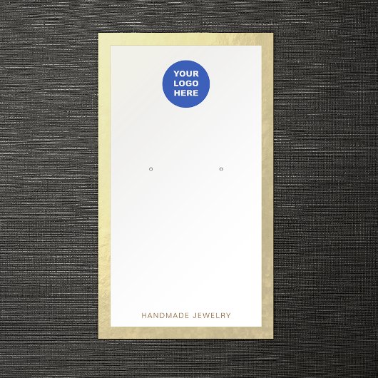 Voeg Logo Gold Border Oorspronkelijke Display Kaar Visitekaartje