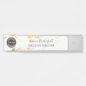 Voeg Logo Gold Marble Patroon toe Deurbordje (Voorkant)