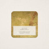 Voeg Logo Gold Metallic marmer Earring Display Kaa Vierkante Visitekaartjes (Achterkant)