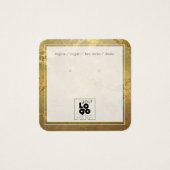 Voeg Logo Gold Metallic marmer Earring Display Kaa Vierkante Visitekaartjes (Voorkant)
