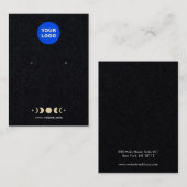 Voeg Logo Gold Moon Phase Black Oorlogsscherm toe Visitekaartje (Voorkant / Achterkant)
