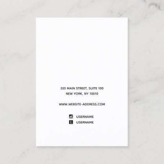 Voeg Logo Gold Splatter Waterverf Oorspronkelijk b Visitekaartje (Achterkant)