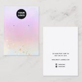 Voeg Logo Gold Splatter Waterverf Oorspronkelijk b Visitekaartje (Voorkant / Achterkant)