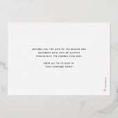 Voeg Logo Gold Stars Navy Blue Business Feestdagen Folie Uitnodiging (Achterkant)