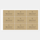 Voeg logo grijs schrift lijnen Kraft productlabel  Labels (Vel)