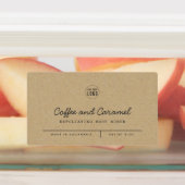 Voeg logo grijs schrift lijnen Kraft productlabel  Labels (Aangebracht)