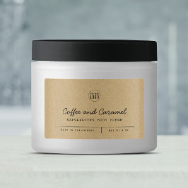 Voeg logo grijs schrift lijnen Kraft productlabel  Labels