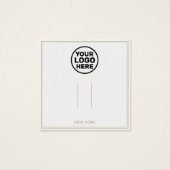 Voeg Logo grijze haarbol Brood-display toe Vierkante Visitekaartjes (Voorkant)