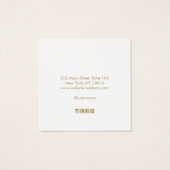 Voeg Logo grijze haarbol Brood-display toe Vierkante Visitekaartjes (Achterkant)