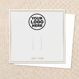 Voeg Logo grijze haarbol Brood-display toe Vierkante Visitekaartjes