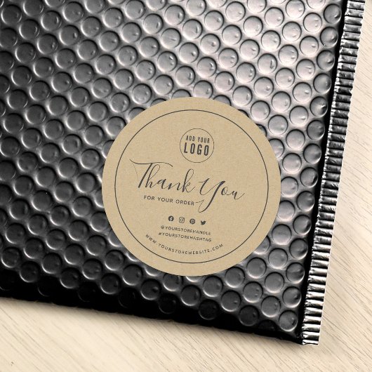 Voeg Logo grijze rand sociale media toe Dank u Kra Ronde Sticker