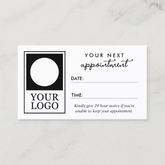 Voeg Logo Hair Stylist toe aan je volgende afspraa Afsprakenkaartje (Voorkant)