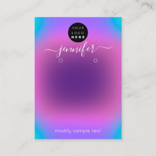 Voeg Logo handgemaakte juwelenkaart Paarse roze to Visitekaartje