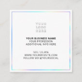 Voeg Logo Holographic Square Visitekaartjes toe (Achterkant)