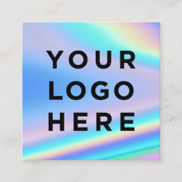 Voeg Logo Holographic Square Visitekaartjes toe