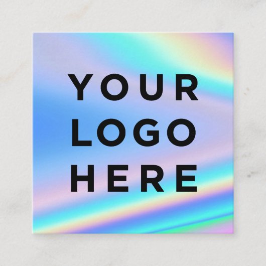 Voeg Logo Holographic Square Visitekaartjes toe (Voorkant)