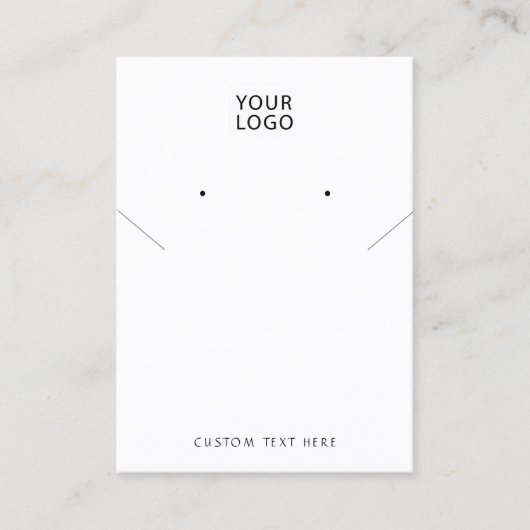 Voeg logo Joodse Wit ketting oorscherm toe Visitekaartje (Voorkant)