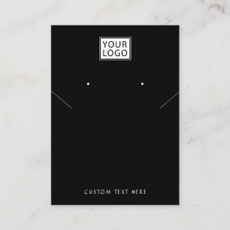 Voeg logo Joodse zwarte ketting oorscherm toe Visitekaartje