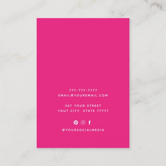 Voeg logo Joodse zwarte ketting oorscherm toe Visitekaartje (Achterkant)