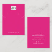 Voeg logo Joodse zwarte ketting oorscherm toe Visitekaartje (Voorkant / Achterkant)