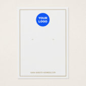 Voeg Logo Light Grey Earring Jewelry Display toe Visitekaartje (Voorkant)