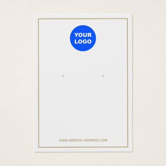 Voeg Logo Light Grey Earring Jewelry Display toe Visitekaartje (Voorkant)