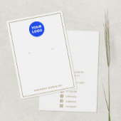 Voeg Logo Light Grey Earring Jewelry Display toe Visitekaartje