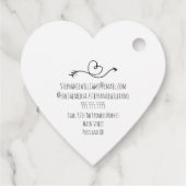 Voeg Logo Made met Liefde toe |Hartelijk dank voor Bedankjes Labels (Achterkant)