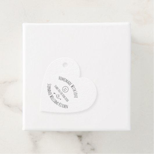 Voeg Logo Made met Liefde toe |Hartelijk dank voor Bedankjes Labels (In situ)