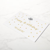 Voeg Logo-minimalistisch gouden sterren toe Folie Uitnodiging (Gedraaid)